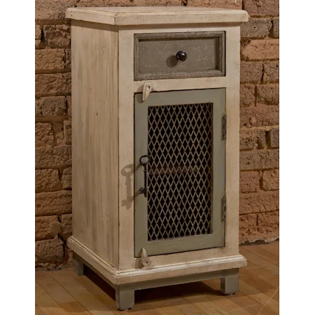 Cabinet with Woven Wire Door and Door